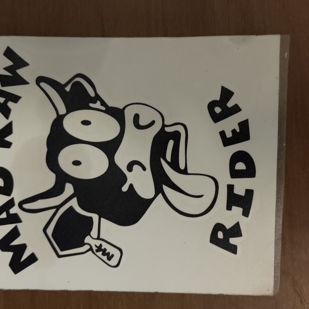 Black and White Cow Graphic Sticker